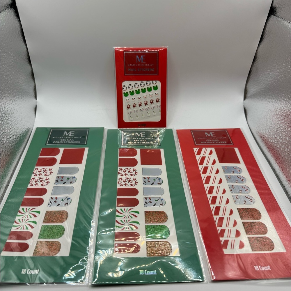 4 Packs of Modern Expression Gel Nail Polish Stickers NEW‎